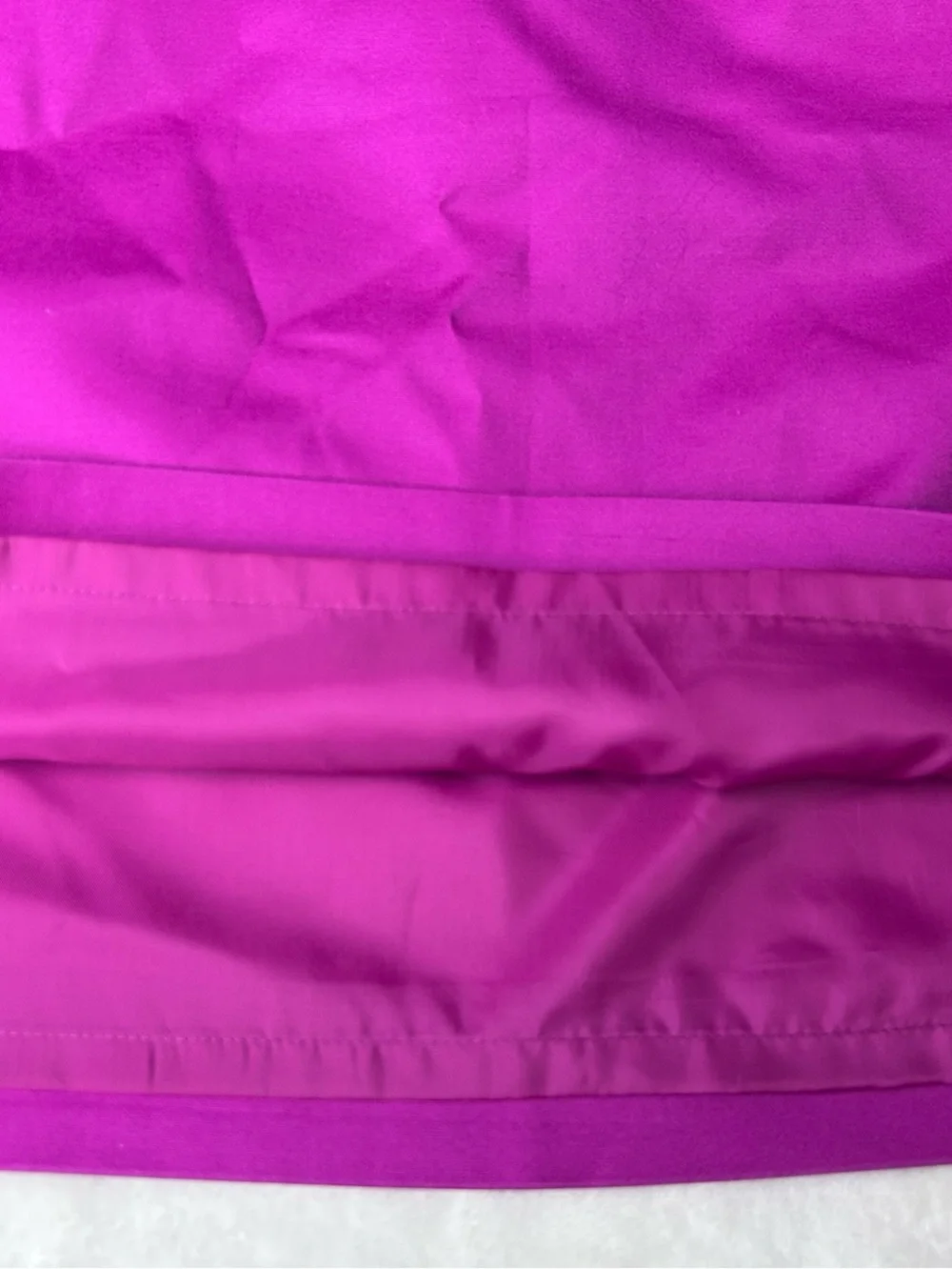 Ann Taylor Bright Fuchsia Mini Pencil Skirt Lined Zipper Closure Size 12